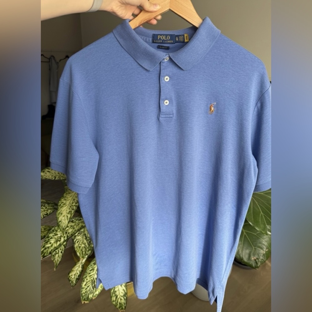 Polo by Ralph Lauren Men's Blue Polo Shirt Like New